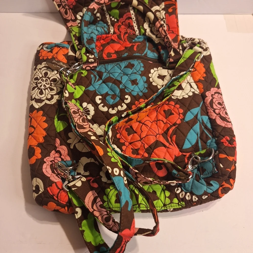 Vera Bradley Convertible Backpack/ Satchel Handbag - Picture 2 of 6